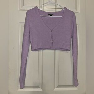 Target Wild Fable Purple Knit Crop-Cardigan